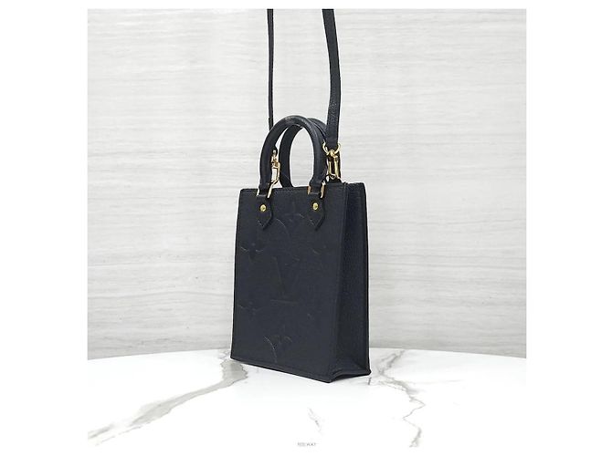 Louis Vuitton Monogram Empreinte Petit Sac Plat Tote Cross Black - vista 2