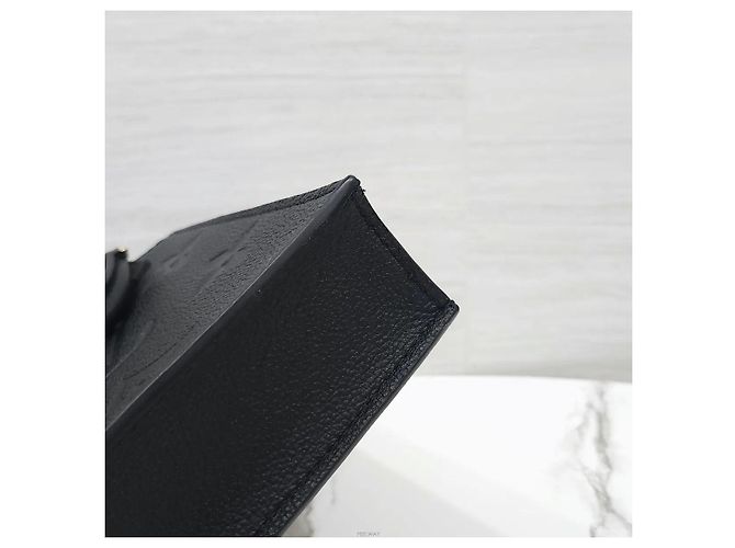 Louis Vuitton Monogram Empreinte Petit Sac Plat Tote Cross Black - vista 7