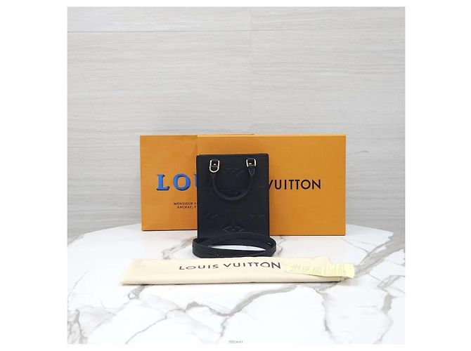 Louis Vuitton Monogram Empreinte Petit Sac Plat Tote Cross Black - vista 9