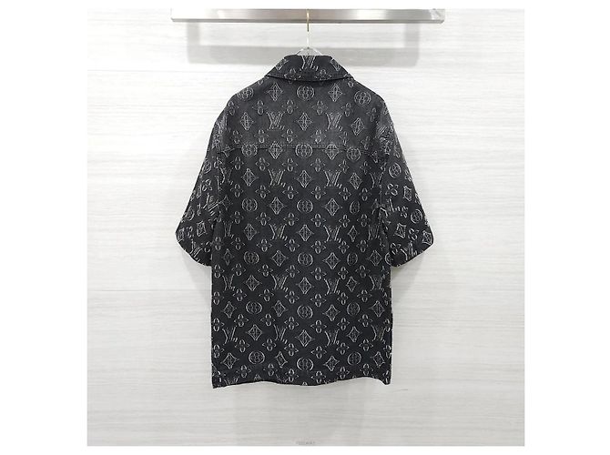 Louis Vuitton Kurzärmeliges Chambray-Hemd mit Monogramm - Ansicht 2