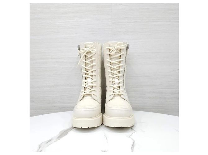 Dior Botines White Quilted Calfskin - vista 2