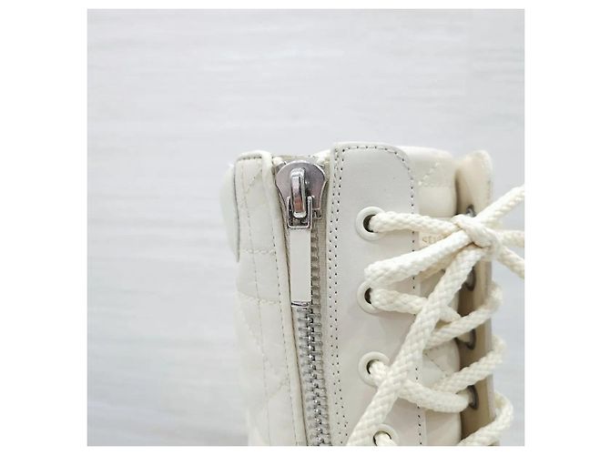 Dior Botines White Quilted Calfskin - vista 7