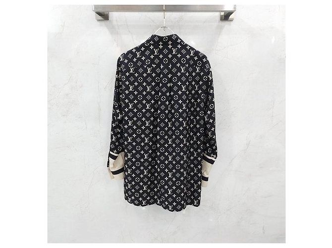 Louis Vuitton Blusa camicia in seta monogram - vista 2