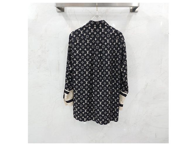 Louis Vuitton Blusa camicia in seta monogram - vista 9