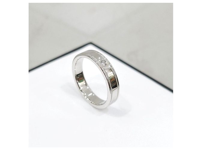 Tiffany & Co Diamond Together Double Milgrain Band Ring aus Platin - Ansicht 10