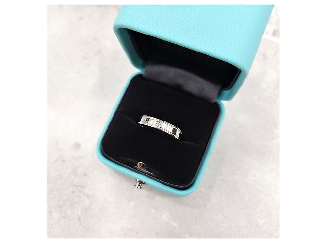 Tiffany & Co Diamond Together Double Milgrain Band Ring aus Platin - Ansicht 11