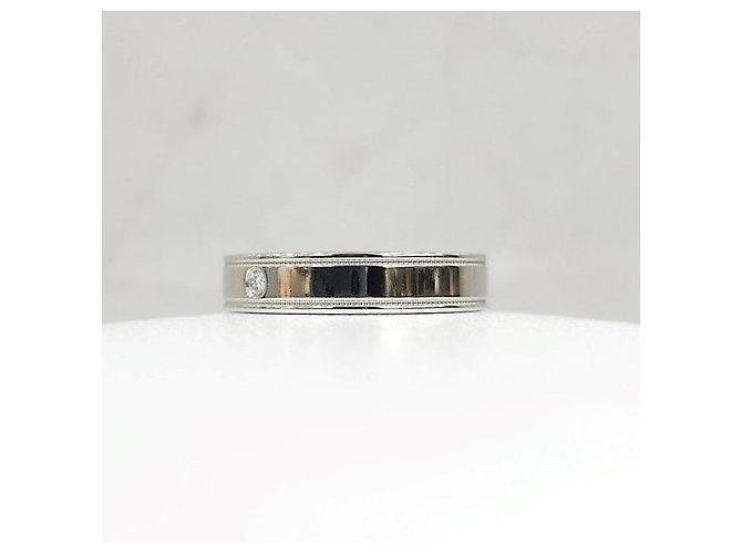 Tiffany & Co Diamond Together Double Milgrain Band Ring aus Platin - Ansicht 2