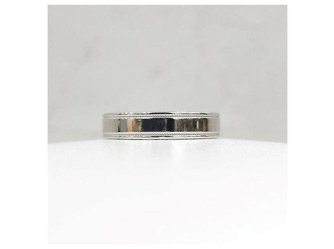 Tiffany & Co Diamond Together Double Milgrain Band Ring aus Platin - Ansicht 3