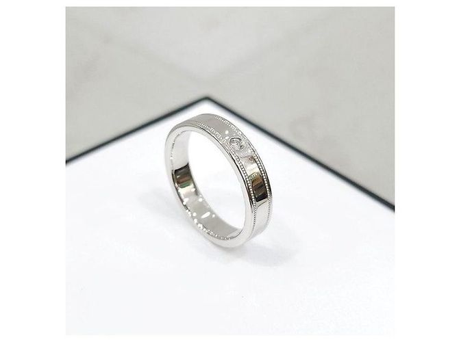 Tiffany & Co Diamond Together Double Milgrain Band Ring aus Platin - Ansicht 4