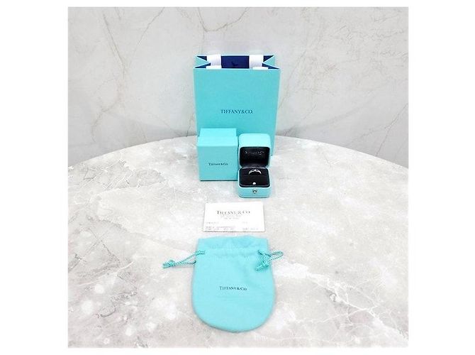 Tiffany & Co Diamond Together Double Milgrain Band Ring aus Platin - Ansicht 6