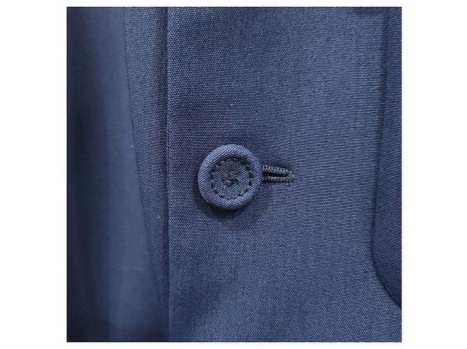 Dior Buckle Wool Blend Belted Jacket Navy - view 6