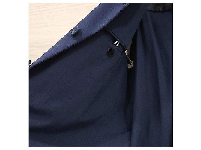 Dior Buckle Wool Blend Belted Jacket Navy - view 7