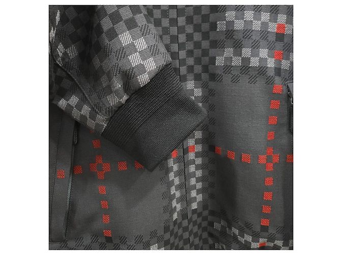 Burberry Pixel Check Wool Blend Leather Jacket - view 14