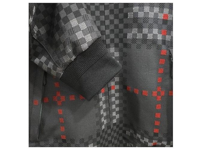 Burberry Pixel Check Wool Blend Leather Jacket - view 5