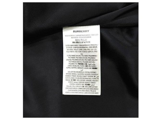 Burberry Pixel Check Wool Blend Leather Jacket - view 9