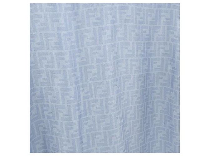 Fendi Hellblaues Seidenhemd mit Muster - Ansicht 3