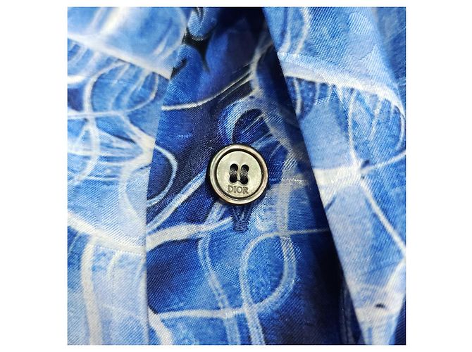 Dior Camicia in seta a maniche corte Kenny Scharf Oblique Sea Life - vista 15