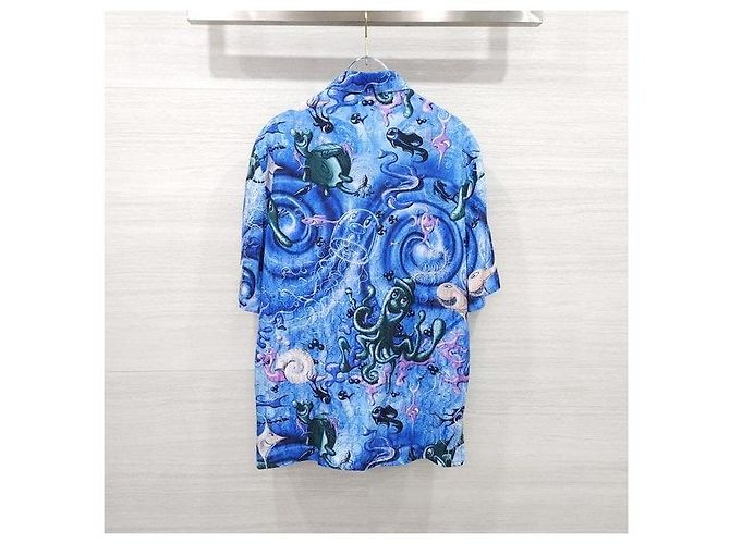 Dior Camicia in seta a maniche corte Kenny Scharf Oblique Sea Life - vista 2