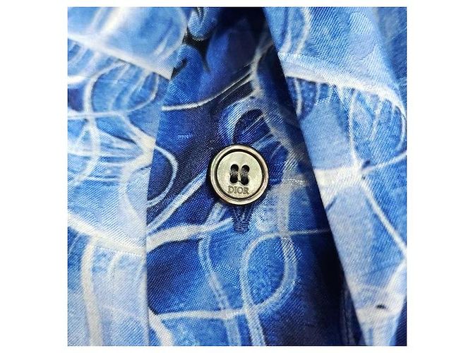 Dior Camicia in seta a maniche corte Kenny Scharf Oblique Sea Life - vista 7