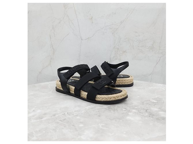 Chanel Sandali Espadrillas con Velcro - vista 11