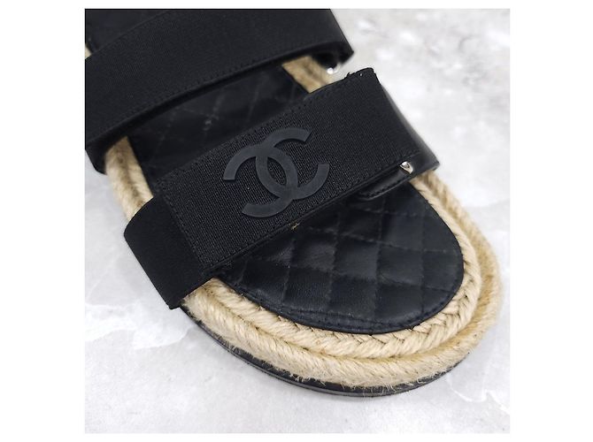 Chanel Sandali Espadrillas con Velcro - vista 14