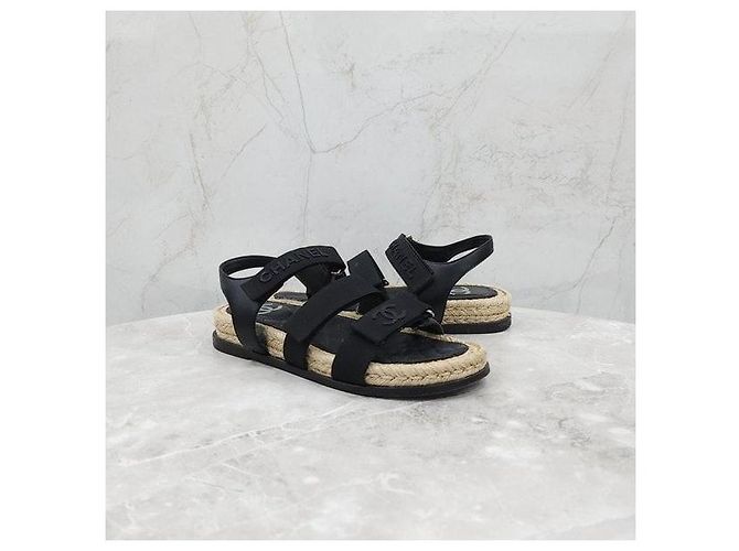 Chanel Sandali Espadrillas con Velcro - vista 3