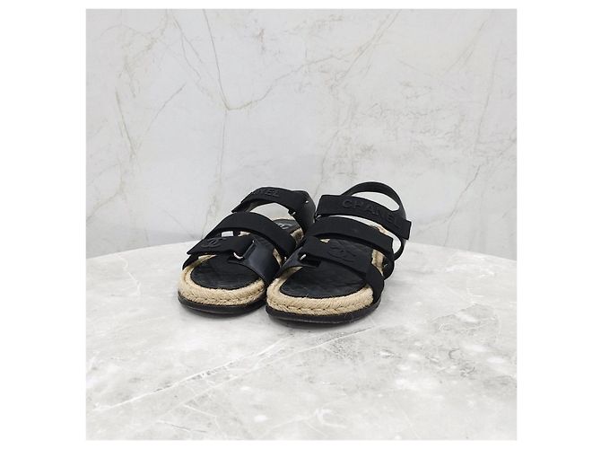 Chanel Sandali Espadrillas con Velcro - vista 9