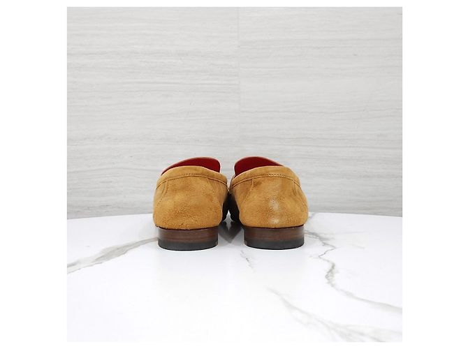 Hermès Mocassino Royal in Camoscio con Rifiniture Oro e Argento - vista 10