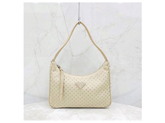 Prada Mini Bolso Re-Edition Nylon Studs - vista 10