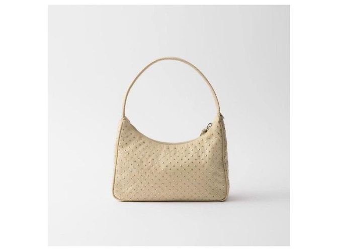 Prada Mini Bolso Re-Edition Nylon Studs - vista 9