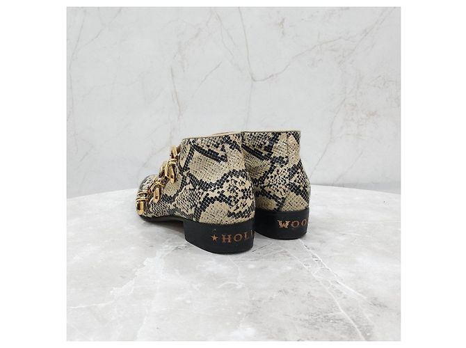 Gucci Python Stiefeletten Grün Leder - Ansicht 12