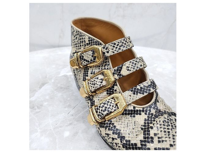 Gucci Python Stiefeletten Grün Leder - Ansicht 15