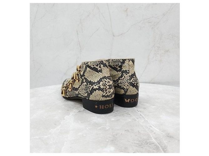 Gucci Python Stiefeletten Grün Leder - Ansicht 4