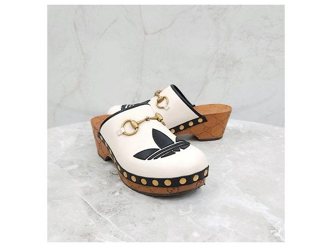 Gucci Mule Clog GG in pelle - vista 3