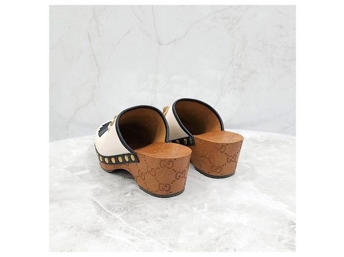 Gucci Mule Clog GG in pelle - vista 4