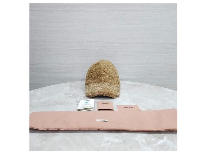 Miu Miu Gorra Boucle Wool para mujer Caramel - vista 8
