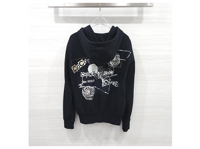 Chanel Chaqueta con capucha de algodón Graffiti CC Logo - vista 7