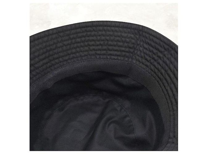 Cappello a secchiello Prada in nylon con logo Triangle verde - vista 5