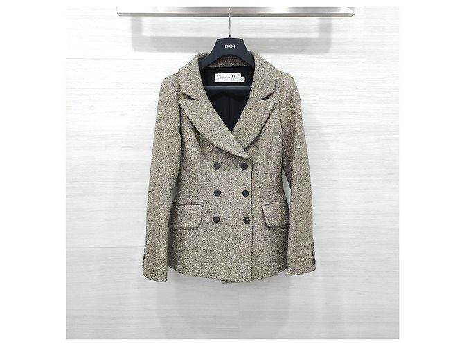Dior Giacca Doppia Grigio Oro - vista 8
