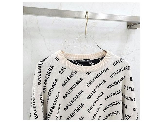Balenciaga Rundstrick mit All-Over-Logo - Ansicht 3