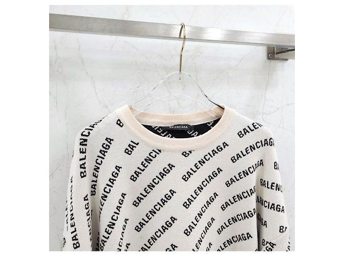 Balenciaga Rundstrick mit All-Over-Logo - Ansicht 8