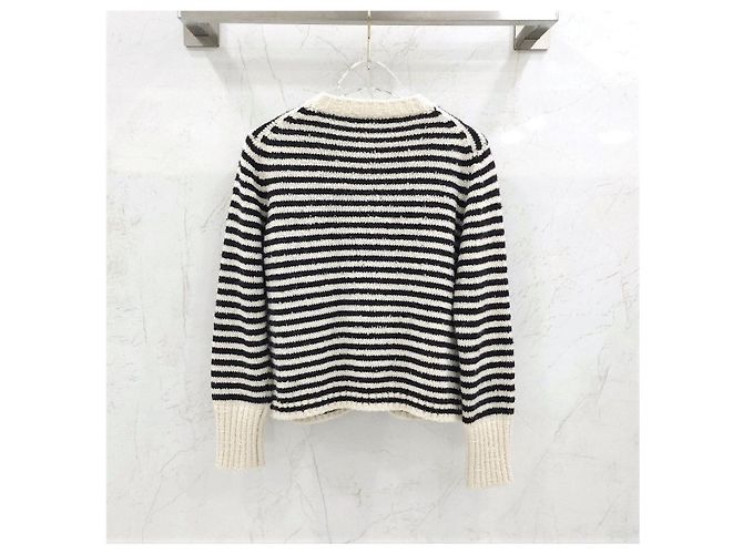 Dior Gestreifter Cardigan aus Leder - Ansicht 10