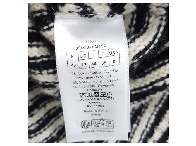 Dior Gestreifter Cardigan aus Leder - Ansicht 13