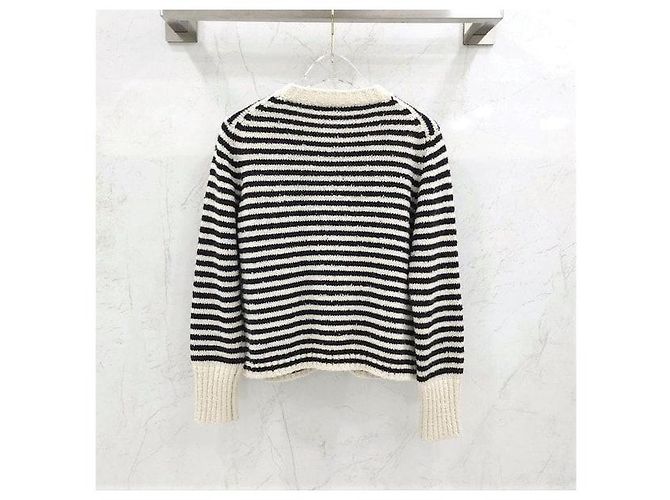 Dior Gestreifter Cardigan aus Leder - Ansicht 2