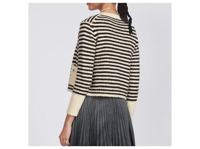 Dior Gestreifter Cardigan aus Leder - Ansicht 7
