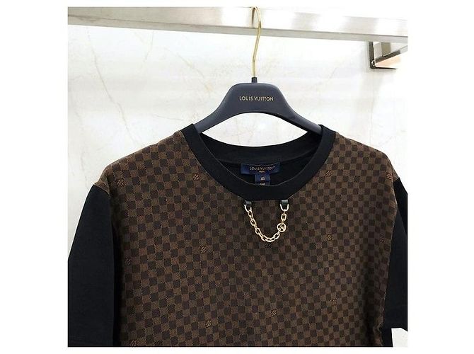 Louis Vuitton Kurzarm-T-Shirt mit Micro Damier-Einsatz XS - Ansicht 5