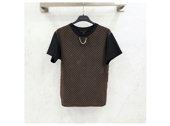 Louis Vuitton Kurzarm-T-Shirt mit Micro Damier-Einsatz XS - Ansicht 7