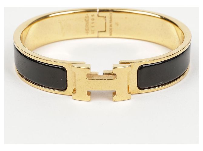Hermès Bracciale PM Yellow Gold Black - vista 3