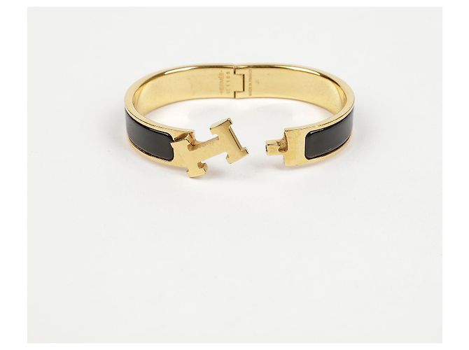 Hermès Bracciale PM Yellow Gold Black - vista 4