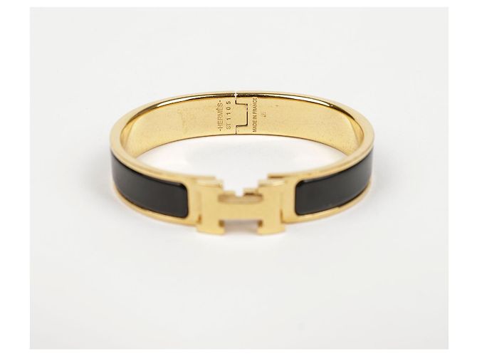 Hermès Bracciale PM Yellow Gold Black - vista 8